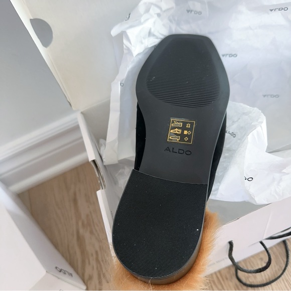 Aldo pageruener in black leather nubuck size 7.5 38 - Picture 4 of 9
